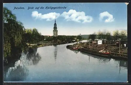 AK Potsdam, Blick auf die Heiligegeistkirche