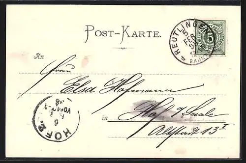 AK Reutlingen, Totalansicht im Winter