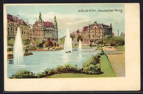 Lithographie Köln-Neustadt, Deutscher Ring