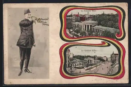 AK Aachen, Partie am Elisenbrunnen