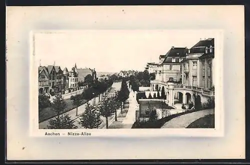 AK Aachen, Villen an der Nizza-Allee