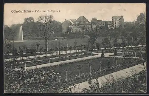 AK Köln-Mülheim, Partie im Stadtgarten