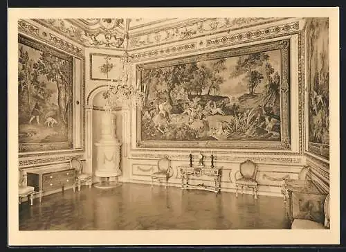 AK Würzburg, Residenz, Audienzzimmer im Ingelheimer Bau