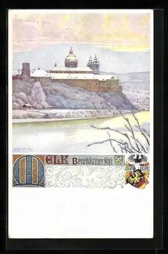 Künstler-AK Richard Assmann: Melk, Benediktiner Stift