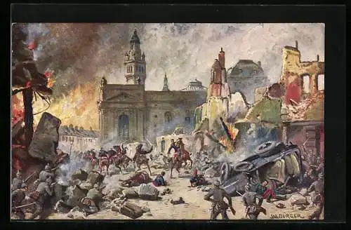 Künstler-AK Bürger, Lille - Erobert am 13.10.1914 durch die Armee des Generaloberst v. Kluck