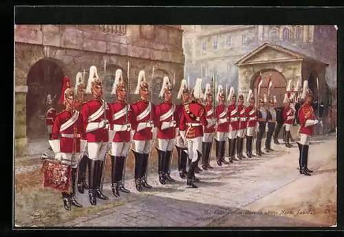 Künstler-AK Harry Payne: Military in London, Life Guards