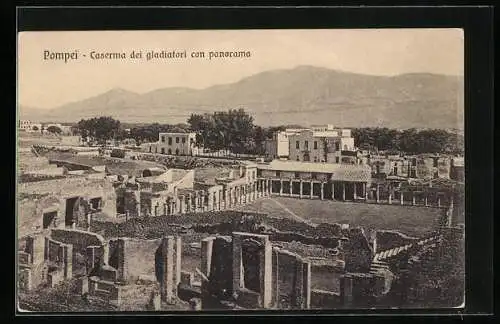 AK Pompei, Caserma dei gladiatori con panorama