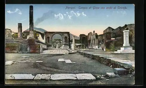 AK Pompei, Tempio di Giove con archi di Trionfo