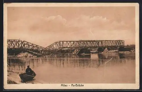 AK Mitau, Blick zur Aa-Brücke
