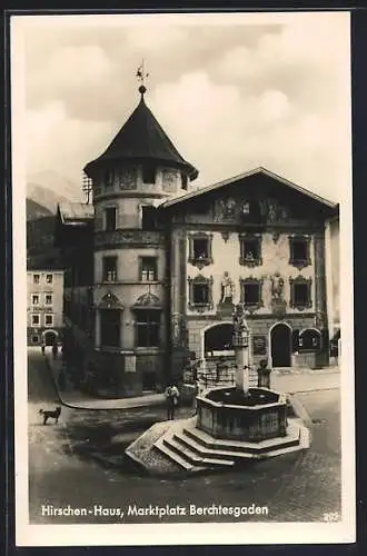 AK Berchtesgaden, Hirschen-Haus am Marktplatz