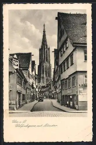 AK Ulm a.D., Walfischgasse und Münster