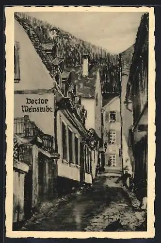 AK Berncastel a. d. Mosel, Doctor Weinstube in der Hebegasse