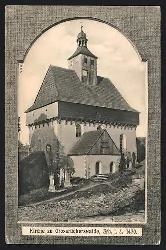 AK Grossrückerswalde, Ansicht der Kirche