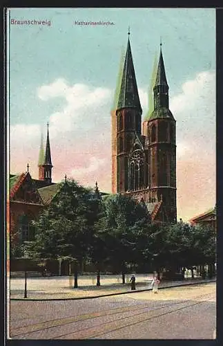 AK Braunschweig, Blick auf die Katharinenkirche