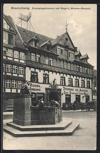 AK Braunschweig, Eulenspiegelbrunnen und Steger's Mumme-Brauerei