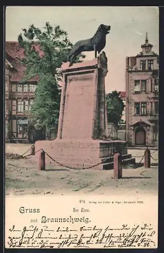 AK Braunschweig, Statue Der Löwe