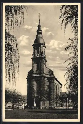 AK Trier, Partie an der Kirche St. Paulin