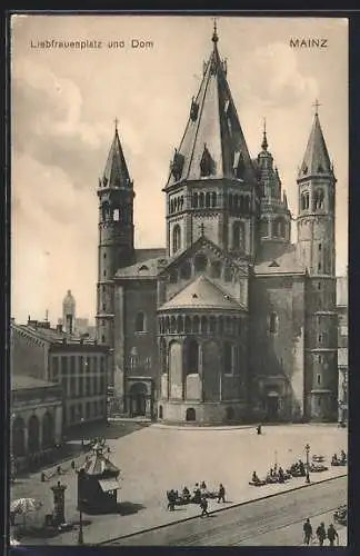 AK Mainz, Liebfrauenplatz und Dom