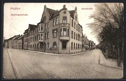 AK Stassfurt, An der Ecke der Hecklingerstrasse und der Parkstrasse