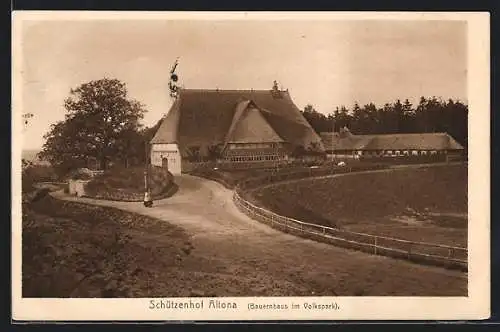 AK Hamburg-Altona, Schützenhof / Bauernhaus im Volkspark mit Umgebung