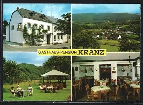 AK Echtershausen /Bitburg, Gasthaus-Pension Kranz, Ortsansicht