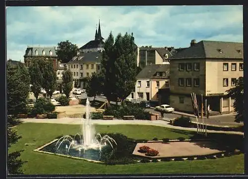 AK Bitburg /Eifel, Neue Anlage am Marktplatz