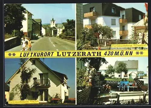 AK Lutzerath, Ferienwohnhäuser Claudia und Anja, Strassenpartie, Ortspartie