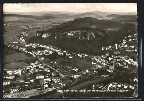 AK Gerolstein /Eifel, Gesamtansicht vom Flugzeug aus
