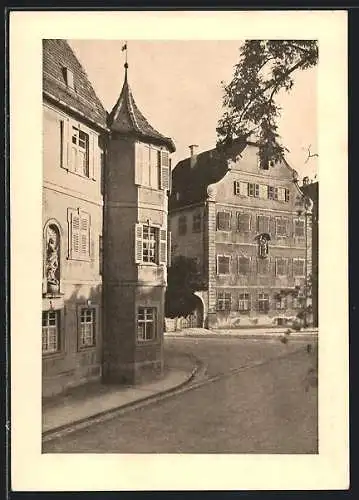 AK Ellwangen a. J., Alte Domherrenhäuser am Marktplatz