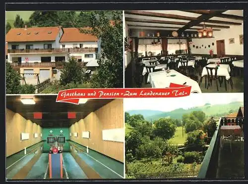 AK Reichelsheim-Landenau /Odenwald, Gasthaus-Pension zum Landenauer Tal Fam. R. Brehm, mit Kegelbahn