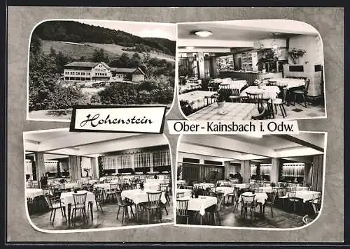 AK Ober-Kainsbach / Odw., Gasthaus-Pension Zum Hohenstein, verschiedene Ansichten
