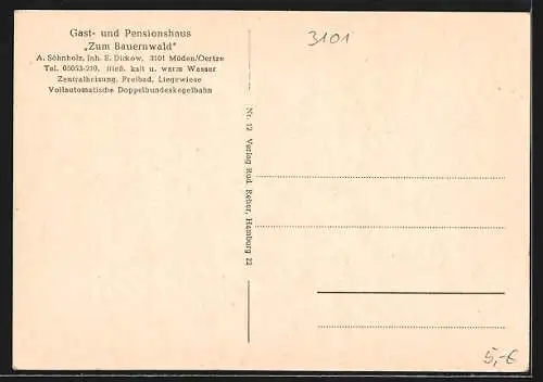 AK Müden / Örtze, Gasthaus & Pension Zum Bauernwald