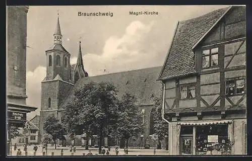 AK Braunschweig, Magnikirche Seitenansicht