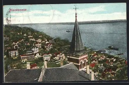 AK Hamburg-Blankenese, Blick über den gesamten Ort