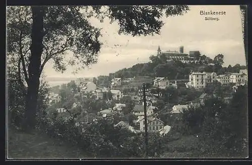 AK Hamburg-Blankenese, Gesamtansicht mit Süllberg