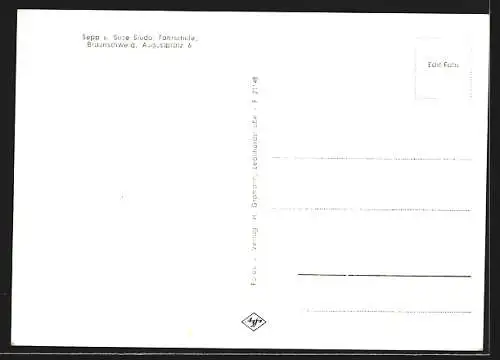 AK Braunschweig, Fahrschule Sepp und Suse Siuda, Augustplatz 6, Innenansichten