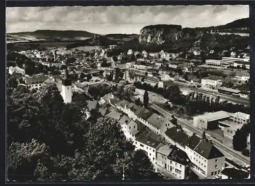 AK Gerolstein, Blick von der Löwenburg auf den Ort