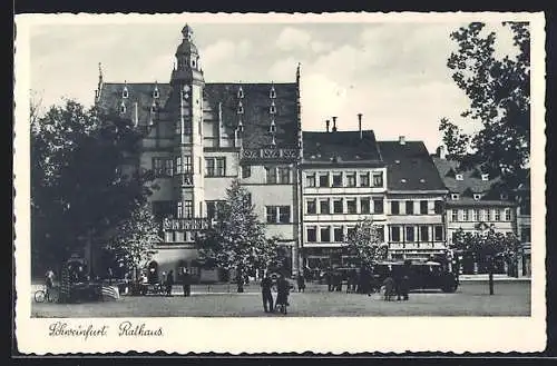 AK Schweinfurt, Rathaus mit Geschäften