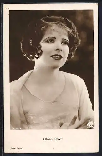 AK Schauspielerin Clara Bow mit sehnsüchtigem Blick