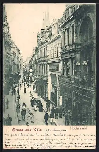 AK Köln, Blick in die Hochstrasse