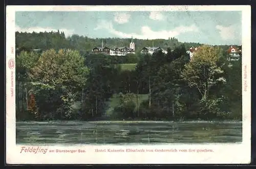 AK Feldafing /Starnberger See, Hotel Kaiserin Elisabeth von Österreich, Ansicht vom See