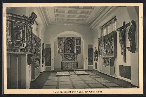 AK Bautzen, Stadtmuseum, Raum für kirchliche Kunst der Oberlausitz