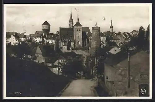 AK Bautzen i. Sa., Alte Wasserkunst und Michaeliskirche