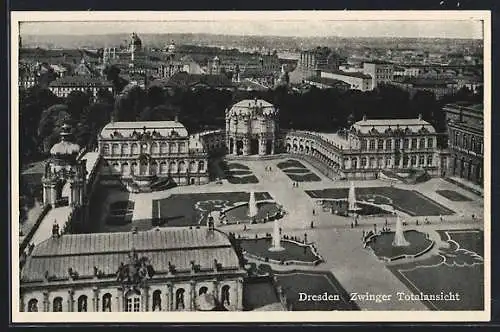 AK Dresden, Totalansicht des Zwinger