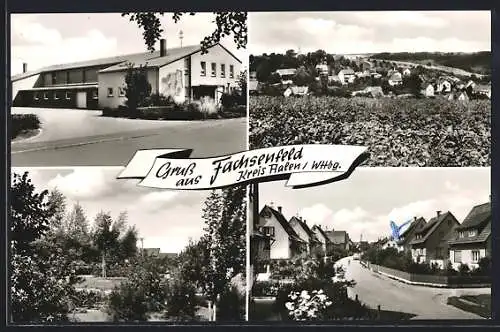 AK Fachsenfeld /Aalen, Strassenpartie, Park, Ortsansicht