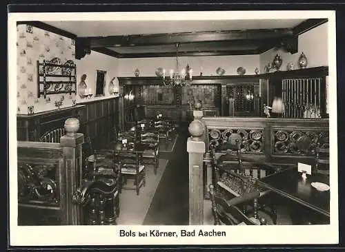 AK Bad Aachen, Gasthaus Bols-Stuben, Am Elisenbrunnen, Innenansicht