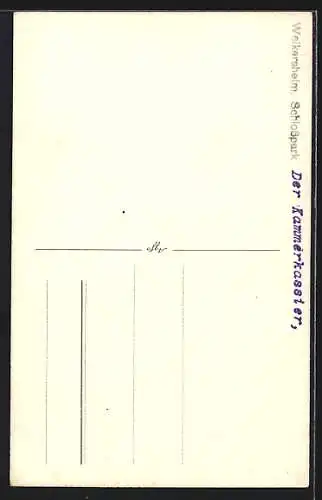 AK Weikersheim, Der Kammerkassier im Schlosspark