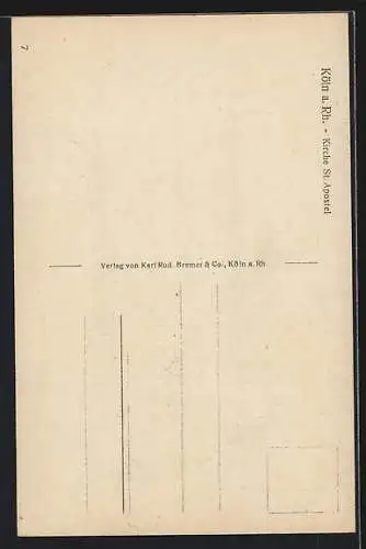 AK Köln a. Rh., Kirche St. Apostel