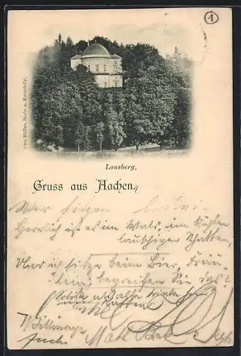 AK Aachen, Belvedere auf dem Lousberg