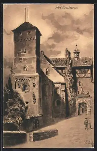 Künstler-AK Nürnberg, Heidenturm